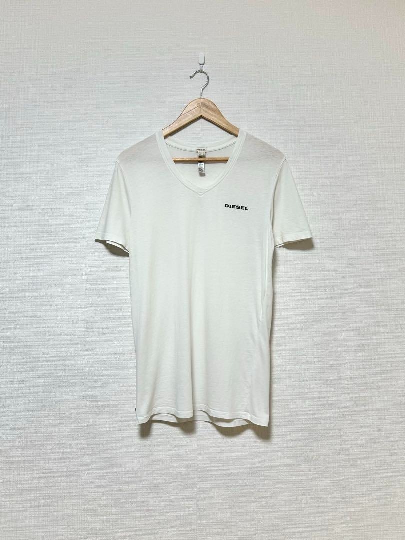 00s DIESEL VネックプリントTee ワンポイント y2k ギャル拍卖