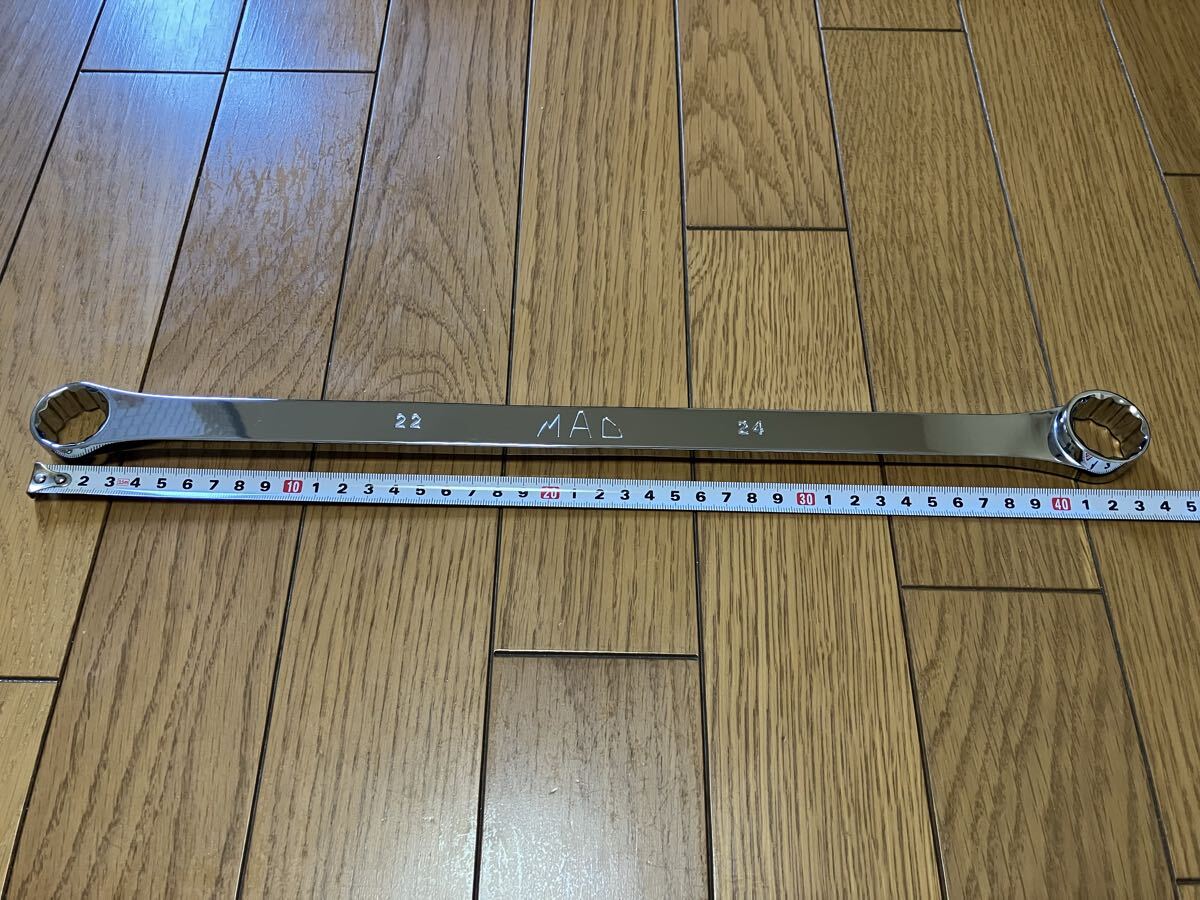 MACTOOLS マックツール ハイパフォーマンスフラットロングメガネレンチ ミリ 22×24 新品拍卖