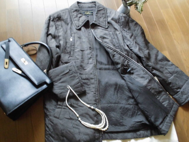 7万 LLsize レリアンLeilian 日本製 軽い中綿コートアウター拍卖