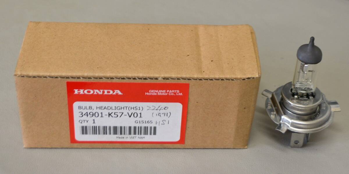 ホンダ純正 12V 35/35W ヘッドライトバルブ HS1 新品 34901-K57-V01拍卖