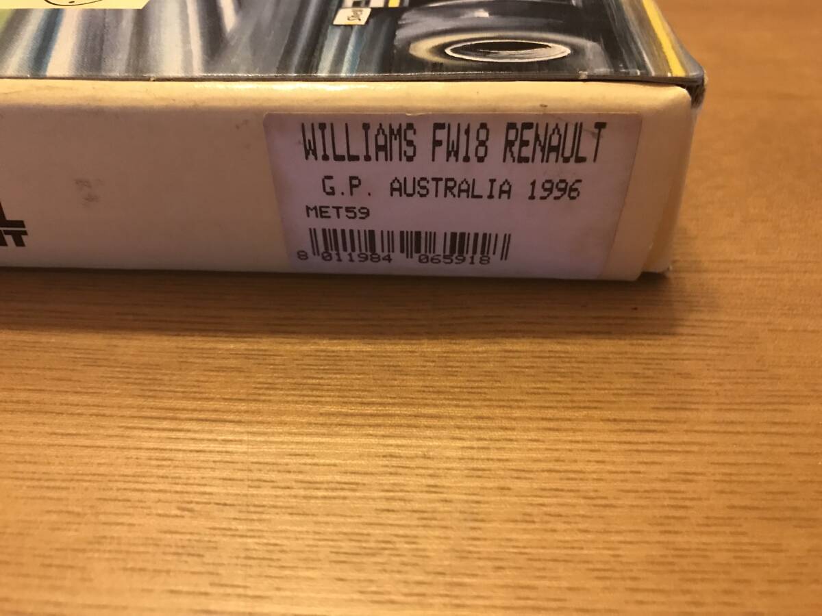 1/43キット BBR ウィリアムズ・ルノー FW18 #5 D.ヒル オーストラリアGP優勝 1996拍卖