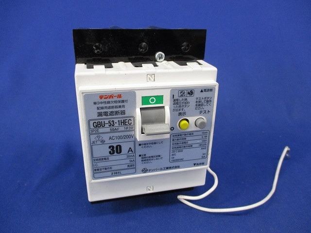 漏電遮断器3P2E30A(単3中性線欠相保護付) GBU-53・1HEC拍卖