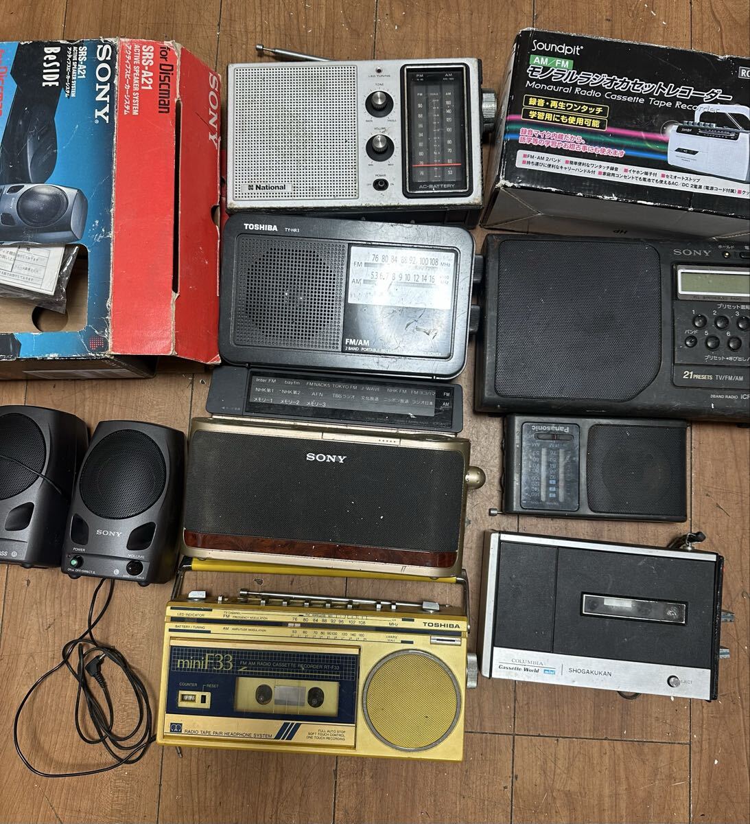 ラジオ ポータブルラジオ ラジカセ カセット Panasonic SONY TOSHIBA 9個まとめて売る拍卖