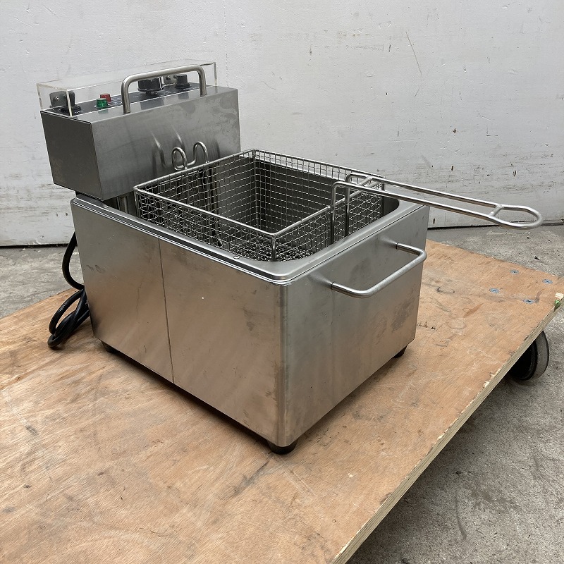 ★EJ1310 | 卓上電気フライヤー 1槽式 TBEF-7 エイシン電気(株) 100V W270×D420(530)×H340mm 業務用 中古拍卖
