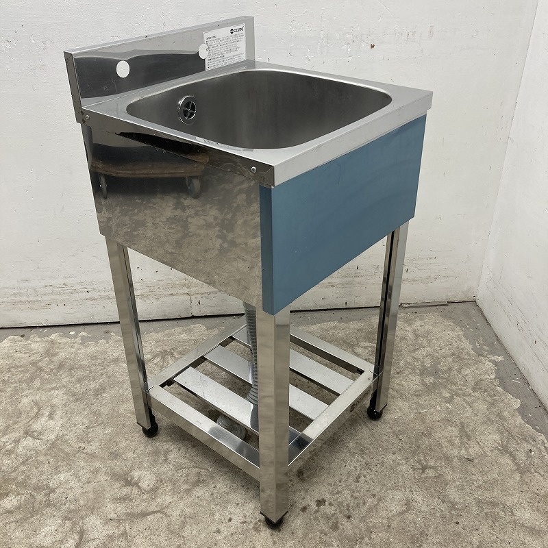 ★EJ2719 | 1槽シンク azuma W450×D600×H800(BG900)mm 厨房用 業務用 中古 ステンレス 流し台拍卖