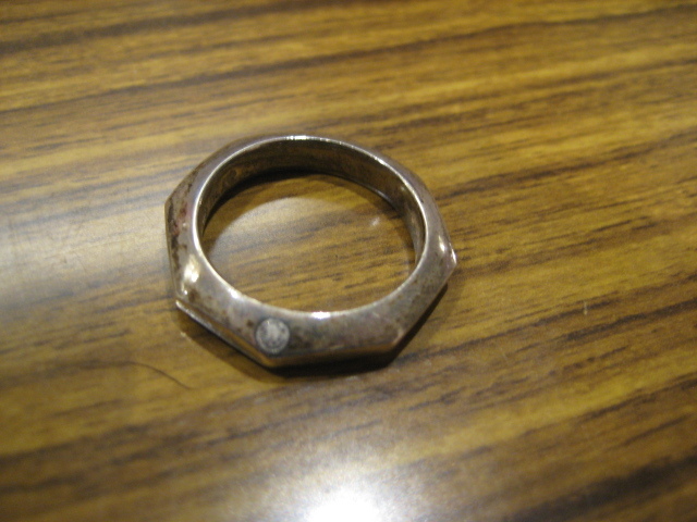 JAM HOME MADE ジャムホームメイド 8角 リング デザイン リング SV 19号 薬指程度 シルバー 指輪 拍卖