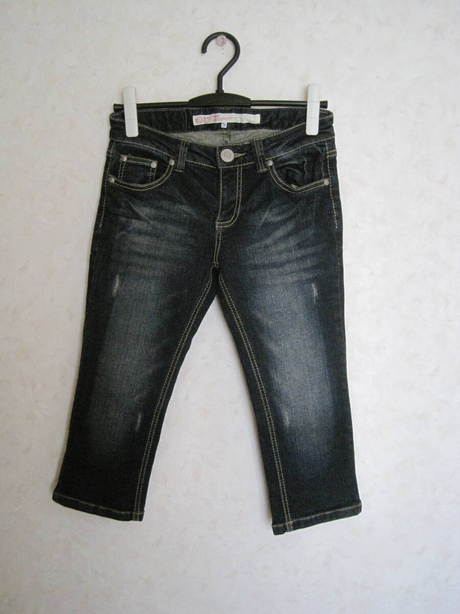 ★ワールド・MADE IN HEAVEN/メイドインヘブン・七分丈ストレッチデニムパンツ/サイズS・ホームクリーニング済み♪★拍卖