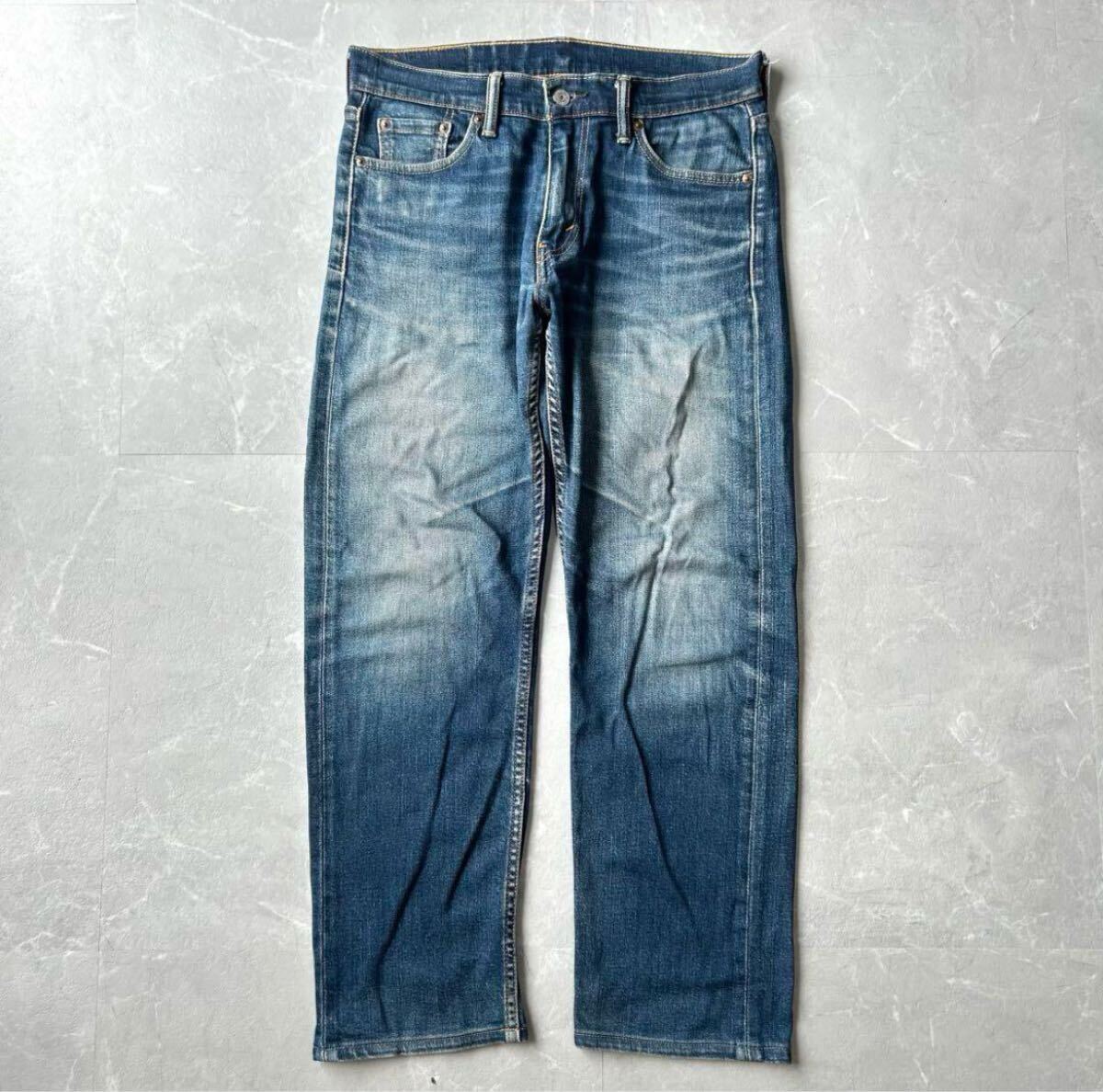 00s Levi's 513 w29 スリム ストレートデニム 鬼ヒゲ usa古着 リーバイス ジーンズ L29 アメカジ 雰囲気◎ 縦落ち 90s 501 505 赤耳 パンツ拍卖