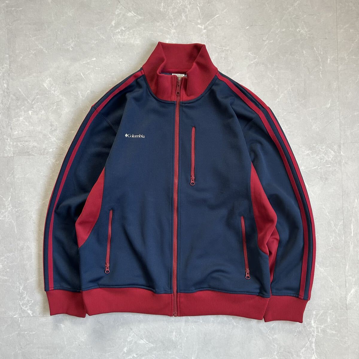90s columbia トラックジャケット TITANIUM 古着 短丈 XL ジャージ usa アメリカ アメカジ アウトドア コロンビア ジップアップ cityboy拍卖