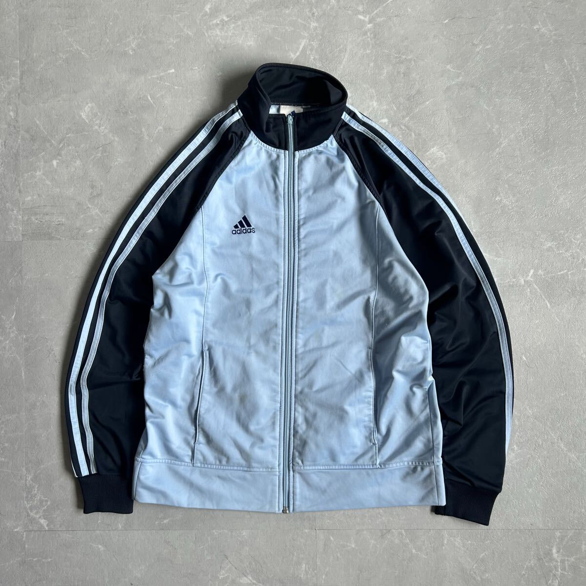 90s old adidas トラックジャケット ATP ツートン 古着 短丈 オールドアディダス cityboy ラグラン cityboy VINTAGE ロゴ刺繍 ジャージ拍卖