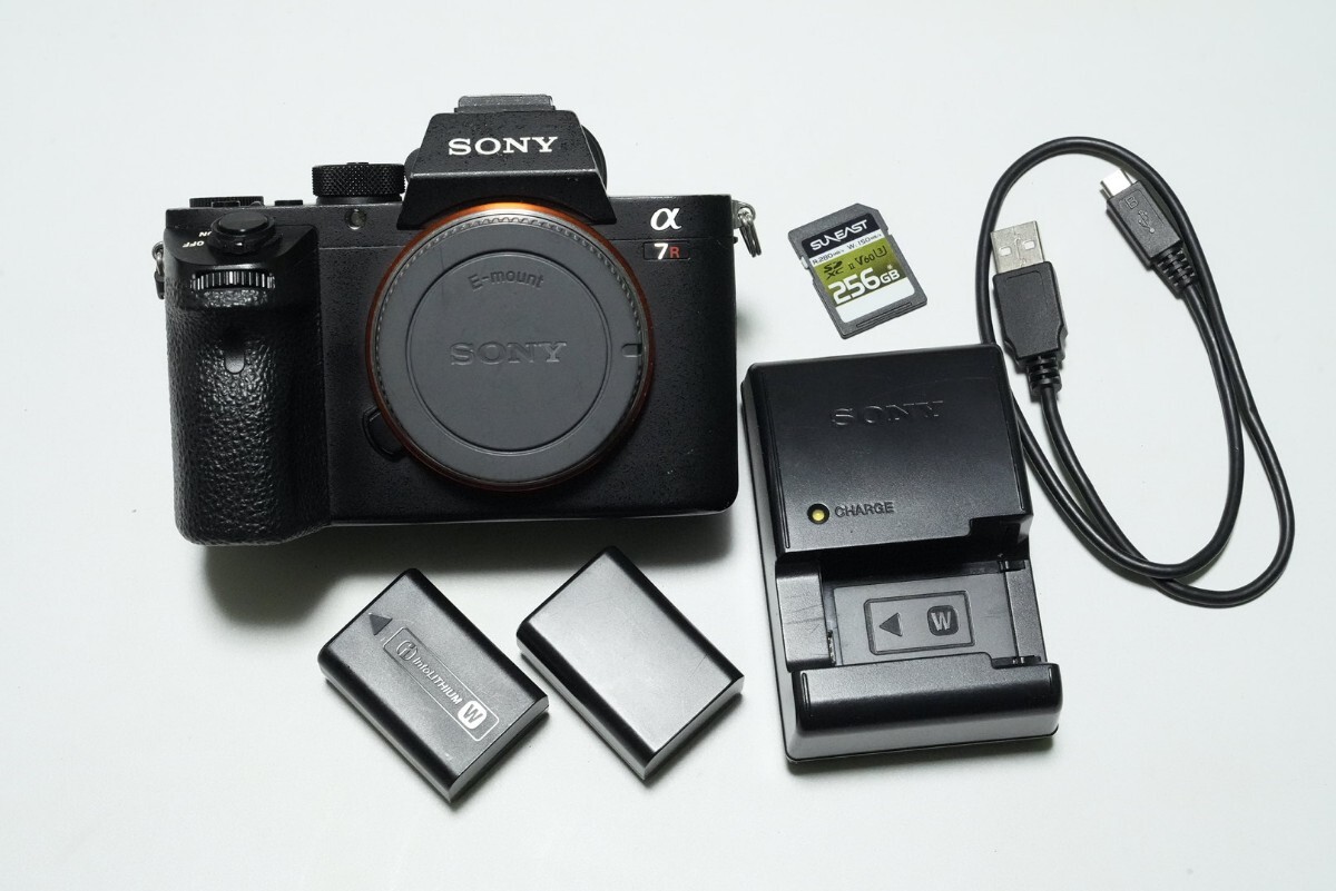 送料無料 SONY ソニー α7RM2 ILCE-7RM2 純正充電器 おまけ→互換バッテリー、SDカード256GB、USBケーブル拍卖