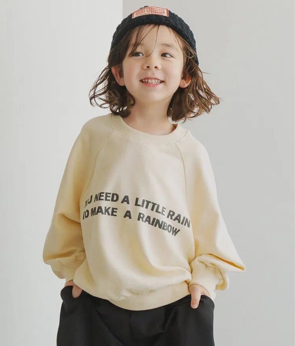 p.premier 【リンク】イロチ買いしたいオーバーサイズロゴトレーナーP411044 オフホワイト 130㎝拍卖