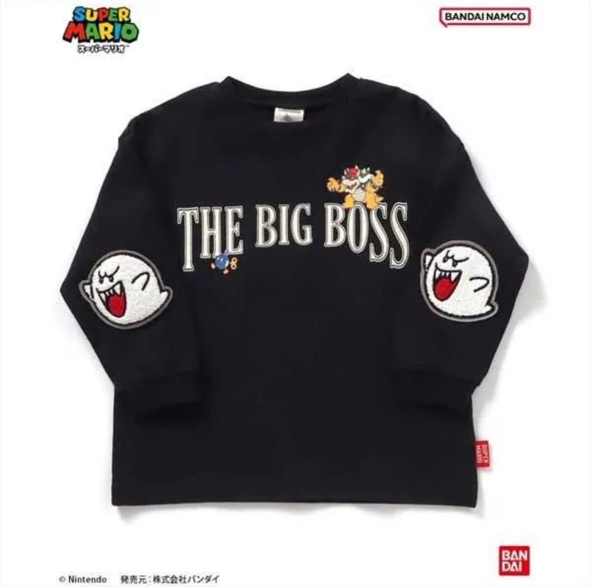 ブリーズ スーパーマリオ エルボーパッチTシャツ J406785 ブラック 140㎝拍卖