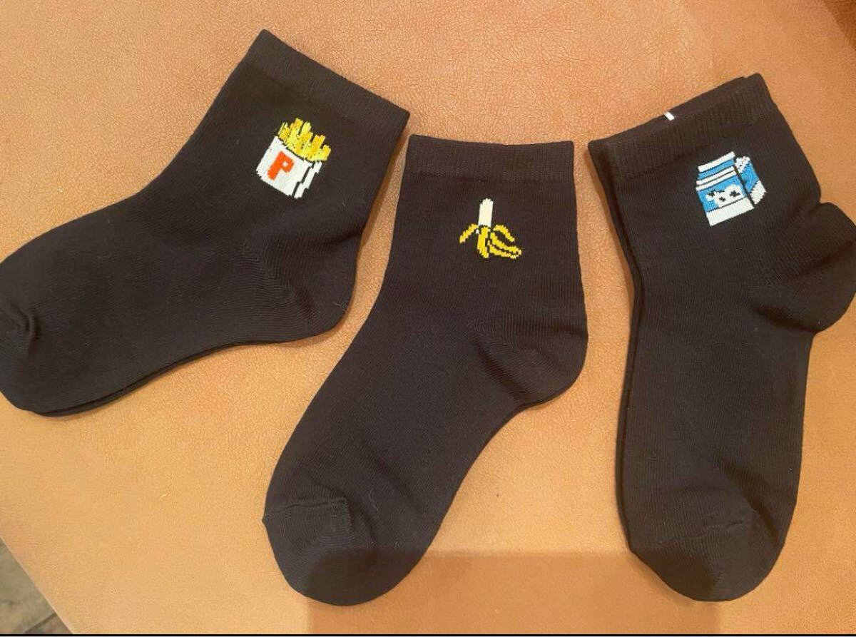 新作☆スタンプルワンポイントショートソックス3足組 A73141L 19~21㎝ 拍卖