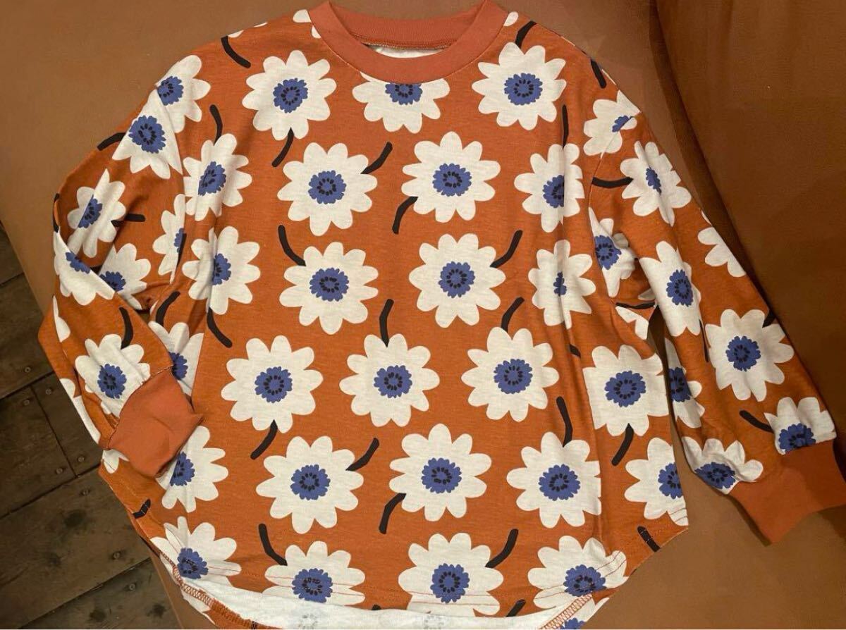 新作オーシャンアンドグラウンドソウガラプリントラウンドTシャツ4526003 レンガ 110㎝拍卖