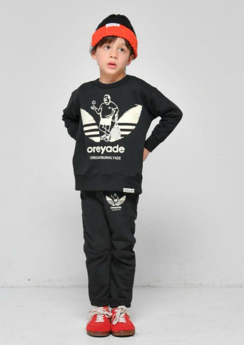 新作☆オフィシャルチーム裏毛 俺やで!ジョガーパンツ1125208ブラック 150㎝拍卖