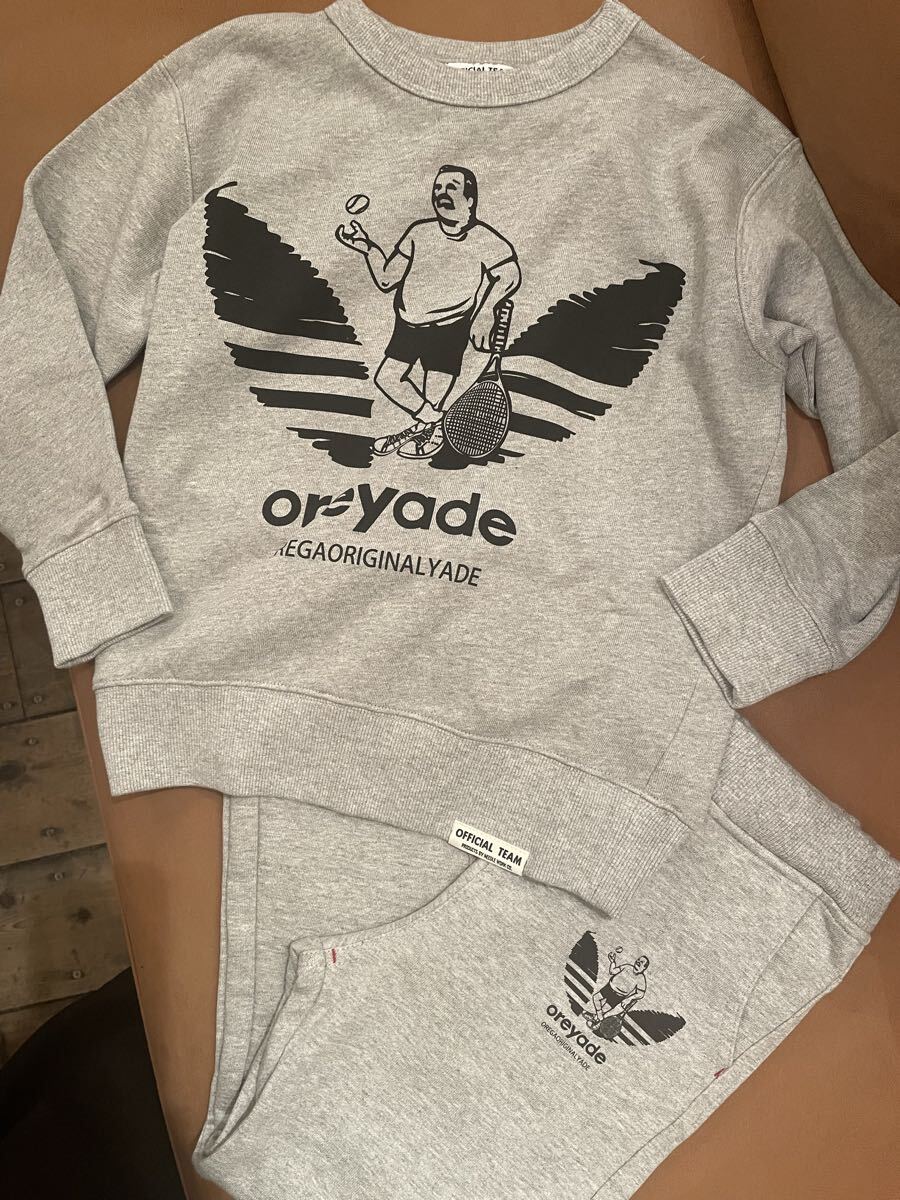 新作☆オフィシャルチーム裏毛 俺やで!ワイドトレーナースウェット1225204トップグレー 120㎝拍卖