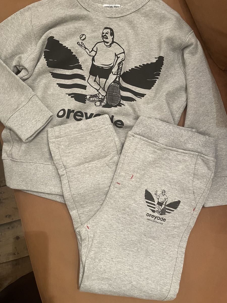 新作☆オフィシャルチーム裏毛 俺やで!ジョガーパンツ1125208 トップグレー 120㎝拍卖