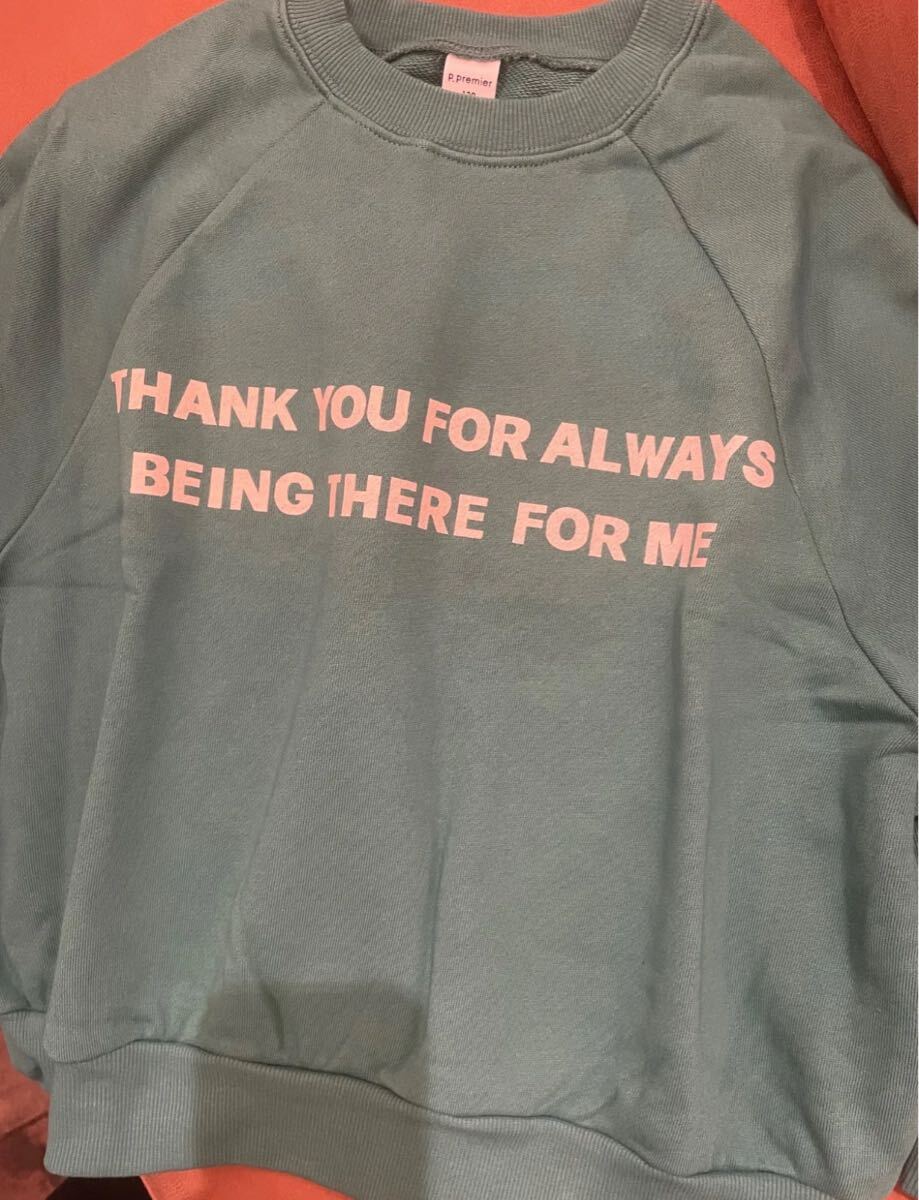 p.premier ピードットプルミエ 家族お揃いでイロチ買いしたいロゴトレーナースウェット裏毛 グリーン 130㎝拍卖