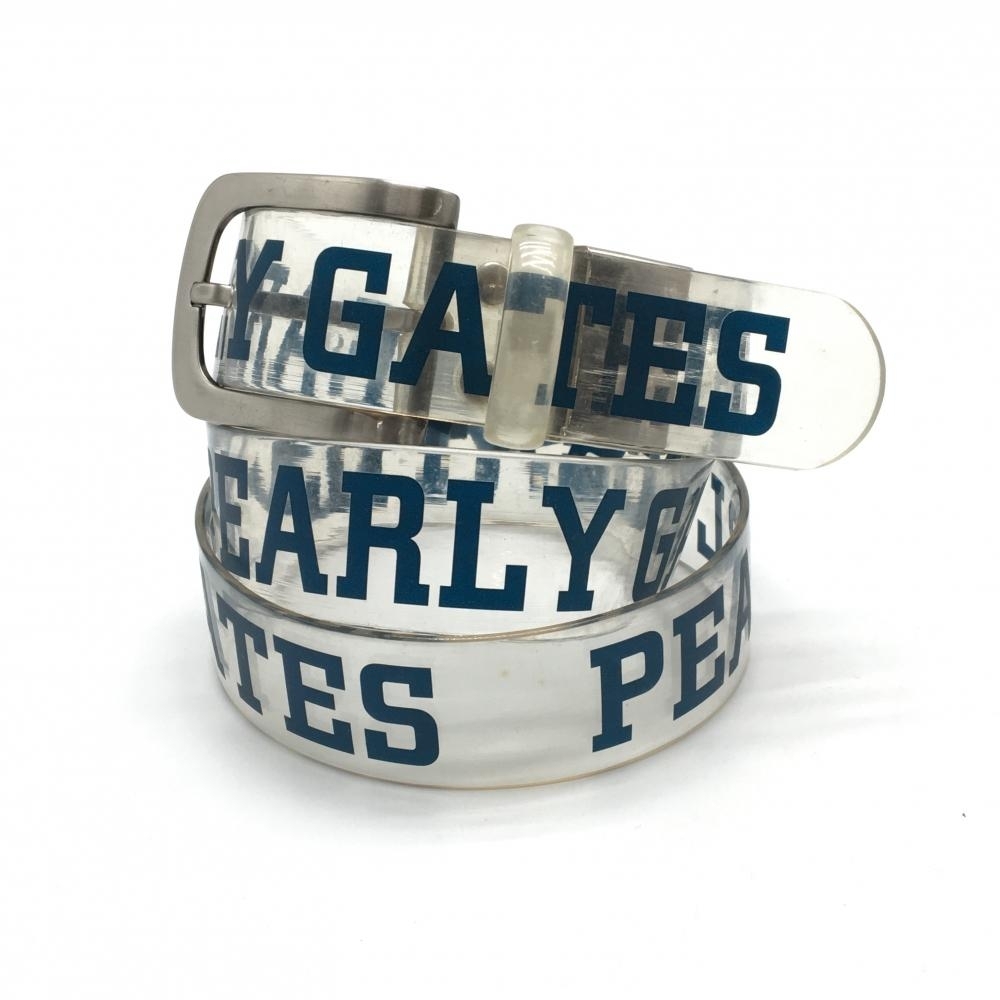 パーリーゲイツ クリアベルト クリア×ネイビー ロゴ 汚れ、傷 レディース ゴルフウェア PEARLY GATES拍卖