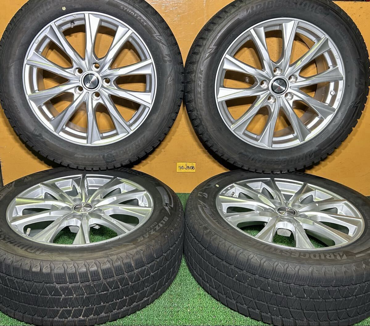 *冬用 235/55R18 100Q BRIDGESTONE BLIZZAK DM-V3 *Weds JOKER, トヨタ専用【18×7.5J +39 PCD:114.3×5H ハブ径:60mm】*ヴァンガード等拍卖