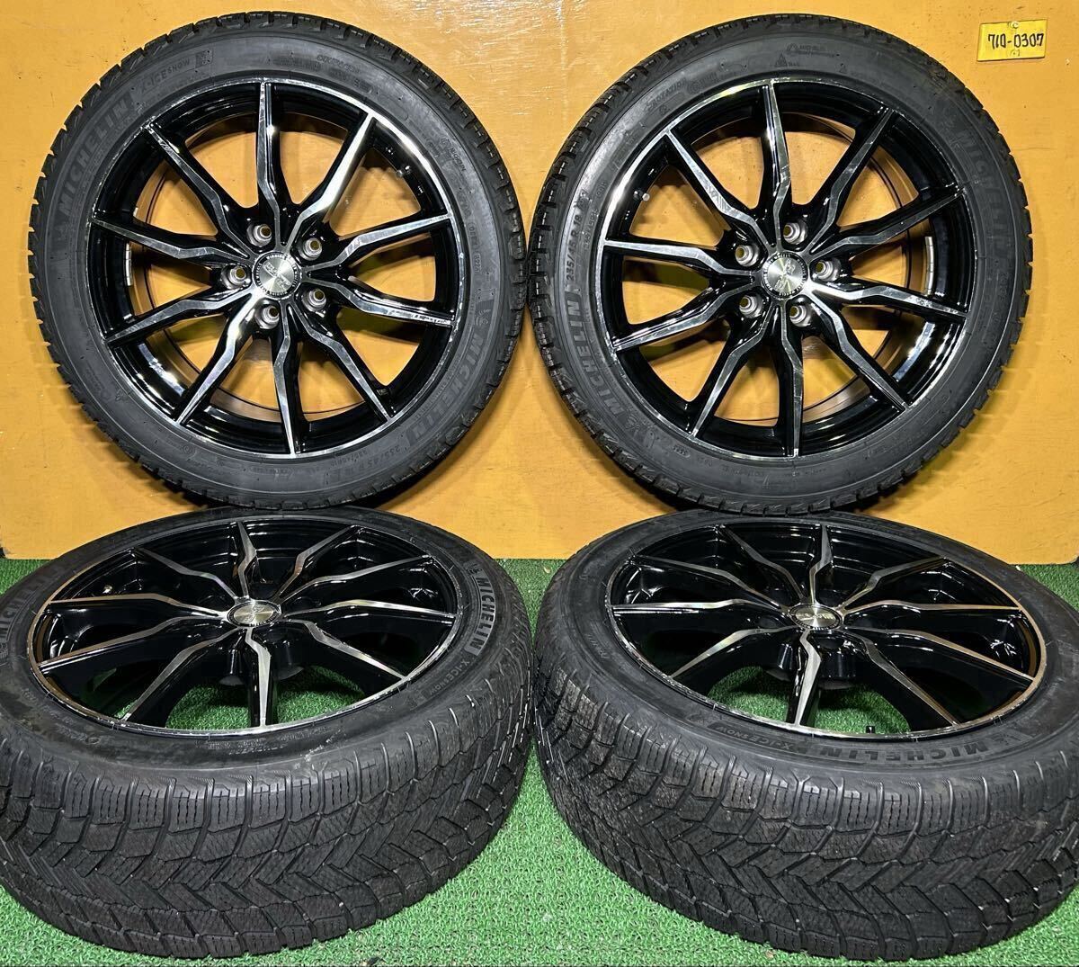 *冬用, 未使用 235/45R18 98H MICHELIN X-ICE SNOW *B-WILL【18×7.5J +48 PCD:114.3×5H 】*クラウン、マークX、オデッセイなど拍卖
