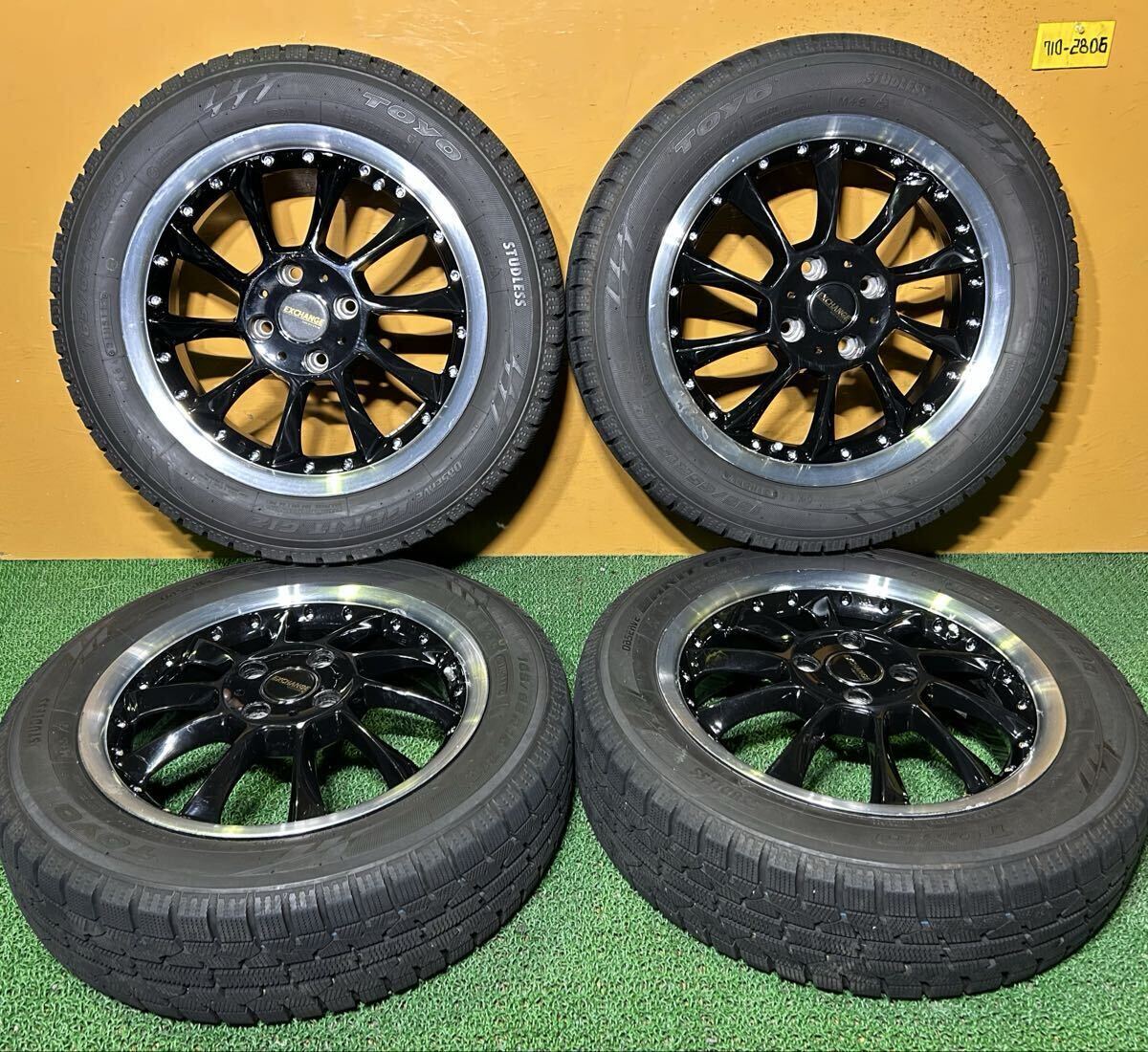 *冬用, バリ山 165/65R15 81Q TOYO *EXCHANGE 【15×5.0J +45 PCD:100×4H ハブ径:64mm】*4本セット拍卖