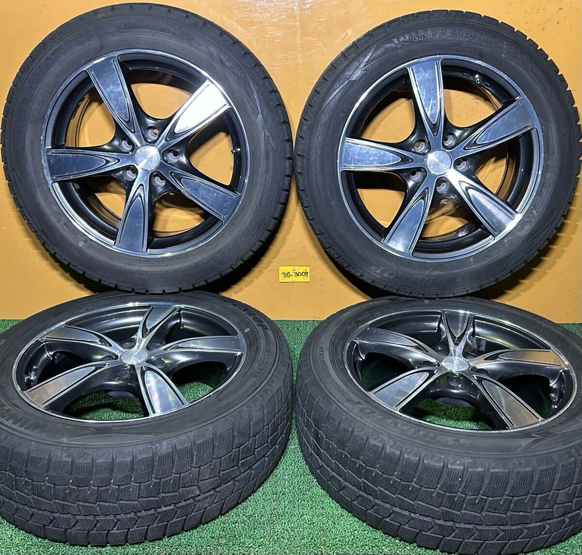 *冬用 215/55R17 94Q DUNLOP WINTER MAXX WM02 *ROZEST【17×7.0J +38 PCD:114.3×5H ハブ径:73mm】*ノア、ヴオクシー、セレナ等に拍卖