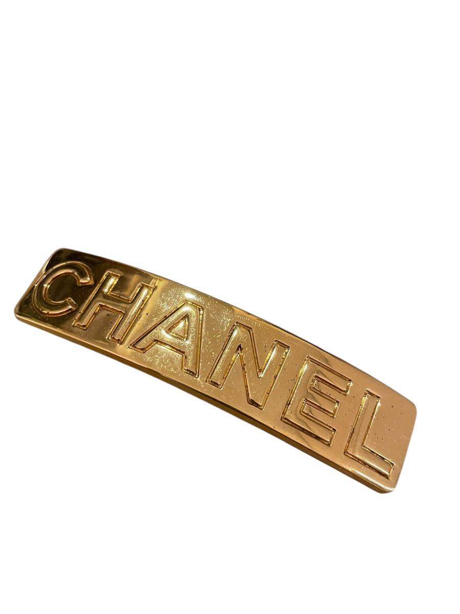 1円 シャネル CHANEL バレッタ ゴールド ヴィンテージ 髪留め ヘアアクセサリー ロゴ拍卖