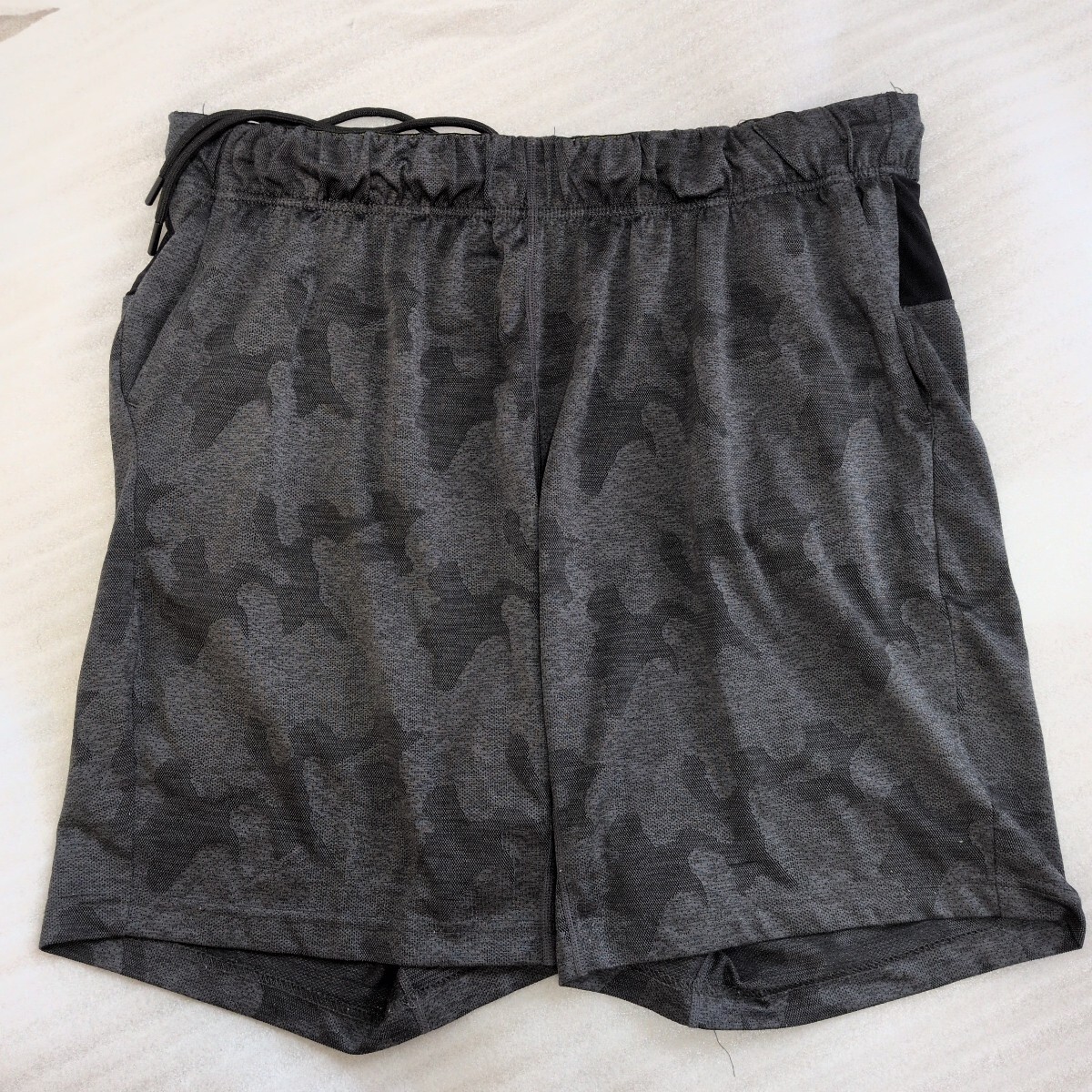 ワークマン ハーフパンツ ショートパンツ 迷彩 ブラック 3L 品番1365 半年使用 比較的美品 拍卖