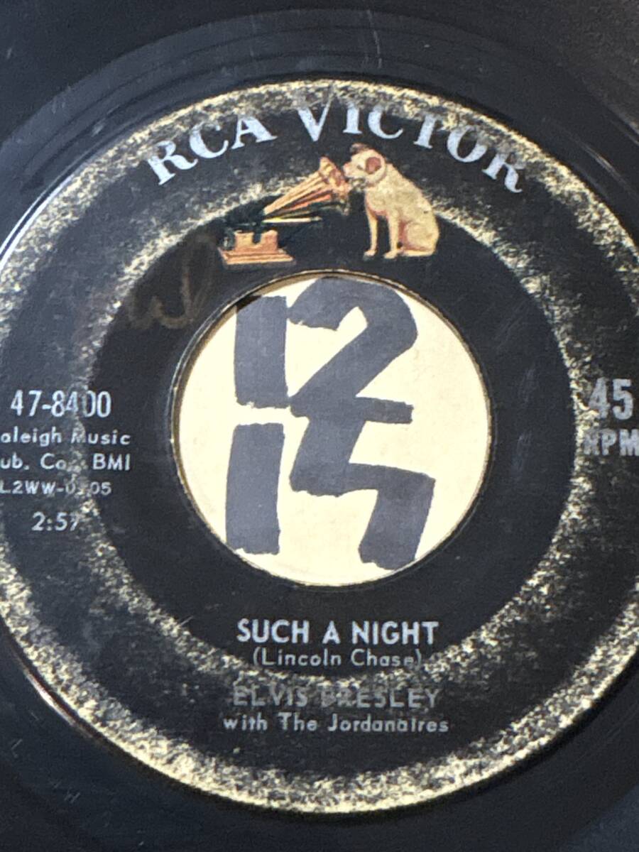 試聴 ELVIS PRESLEY SUCH A NIGHT 両面全体的に細かい傷あり 拍卖