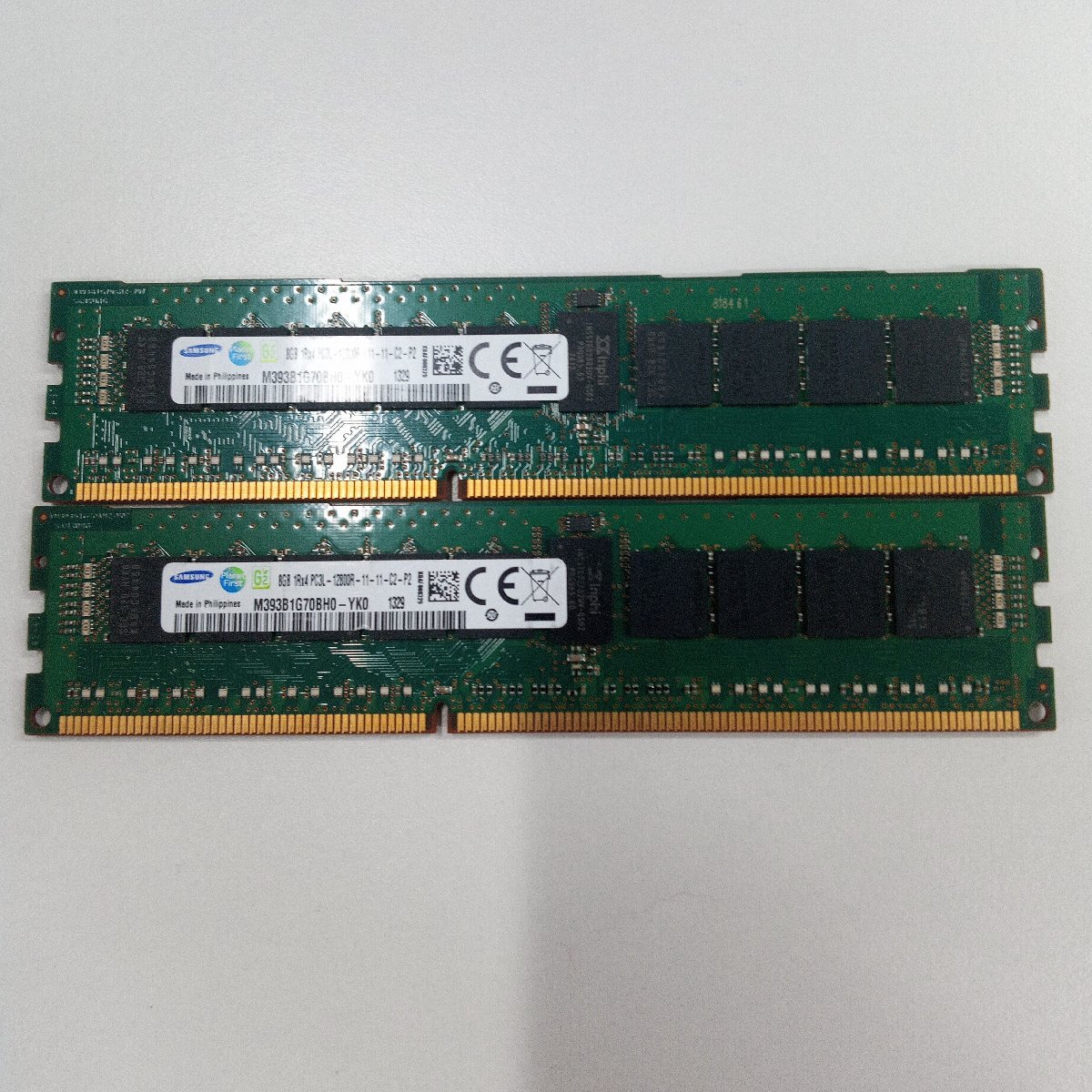 SAMSUNG メモリー ◆ M393B1G70BH0-YK0 ◆ PC3L-12800R 8GB*2 ◆ 中古品 ◆ 送料無料 ◆ D00028拍卖