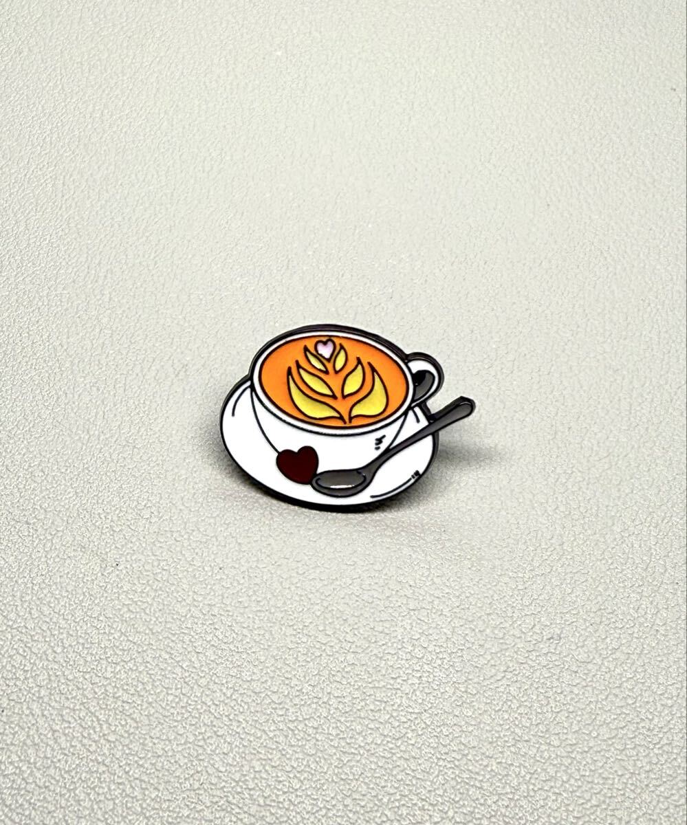 新品 ラテアート カップ コーヒー ピンバッジ ピンバッチ 襟ピン 装飾品 ブローチ 単品拍卖