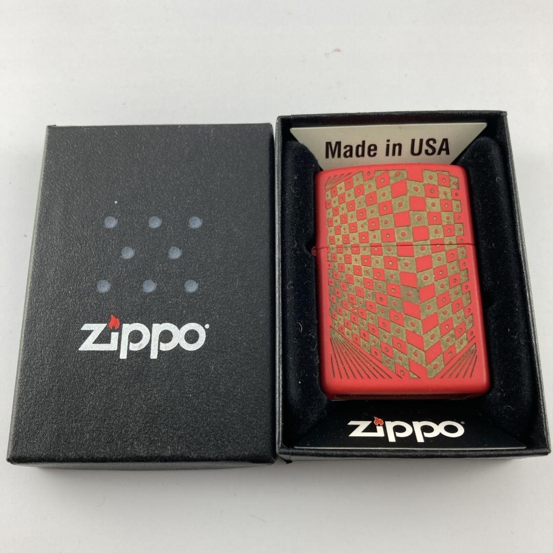 Zippo ジッポー 2016年製 着火確認済 ケース付 赤色 オイルライター拍卖