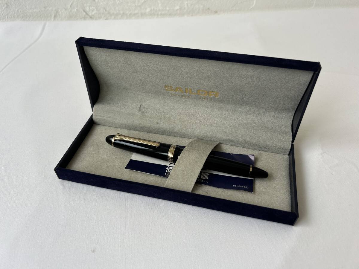 セーラー 万年筆 sailor Founded 1911 14K ペン先 黒 ブラック ケース付拍卖