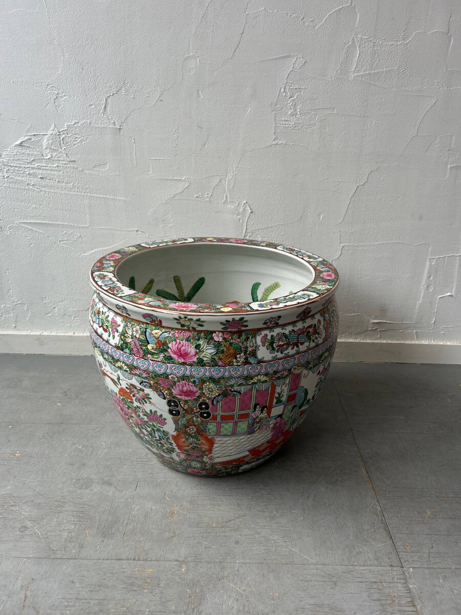 中国 大清乾隆年製 火鉢 瓶 /検索用→ 唐物 古玩 金魚鉢 景徳鎮 拍卖