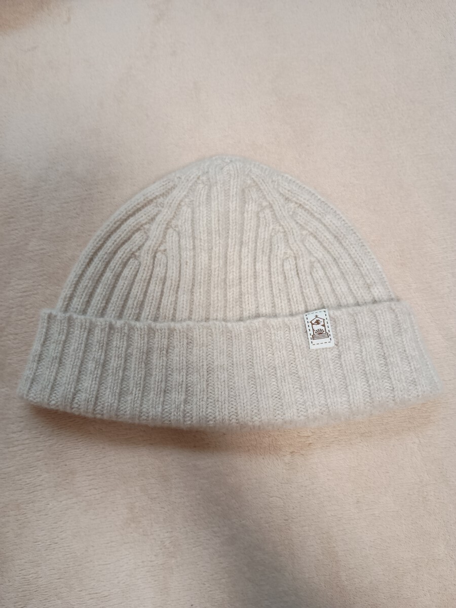 インバーアラン ニットキャップ スコットランド製 白 ウール拍卖