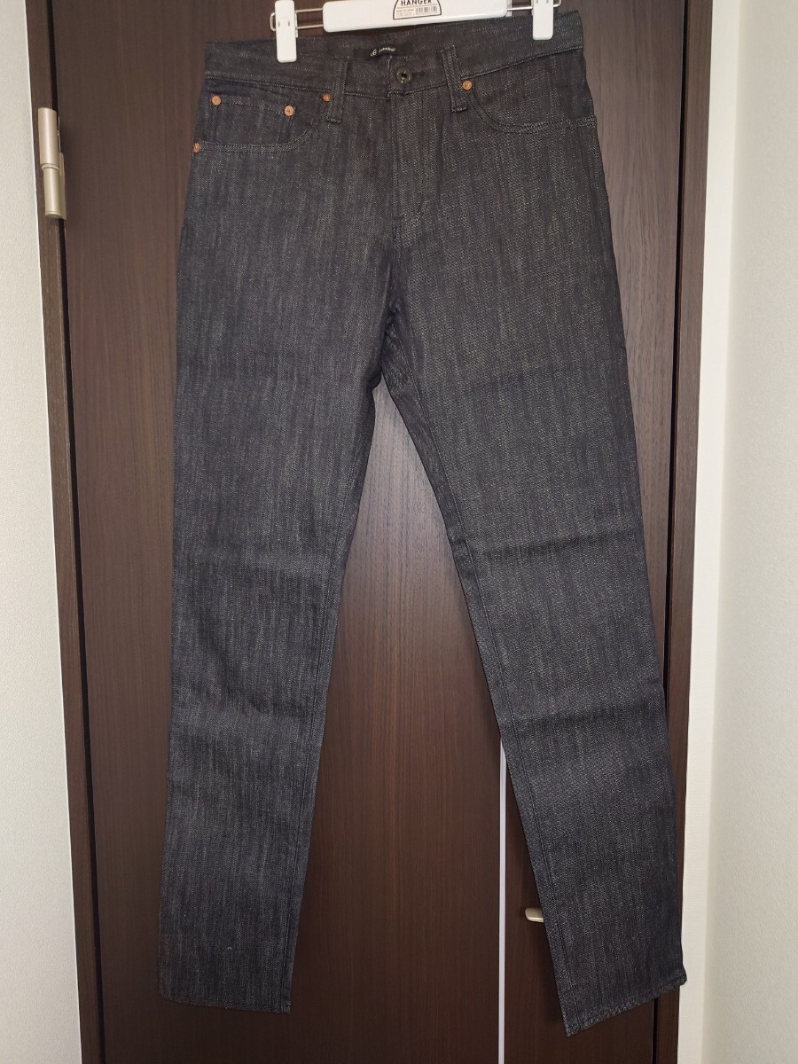 未使用 Johnbull ジョンブル ストレッチテーパード スリム スキニーブラックデニム M拍卖