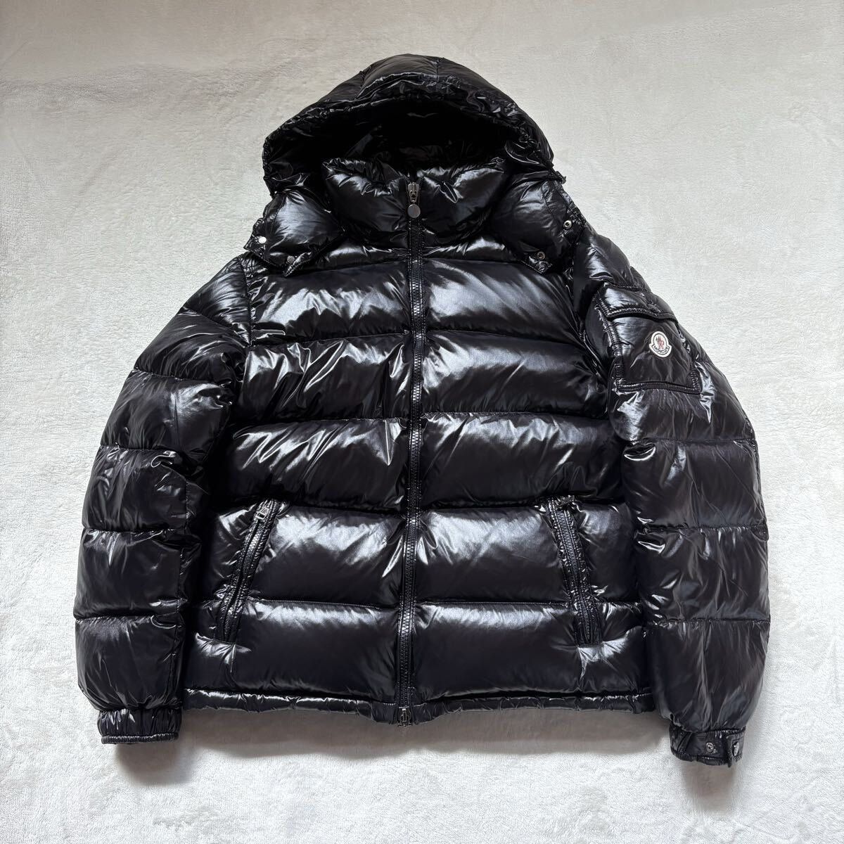 2XL・美品 MONCLER MAYA ダウンジャケット メンズ 5号 ブラック 黒拍卖