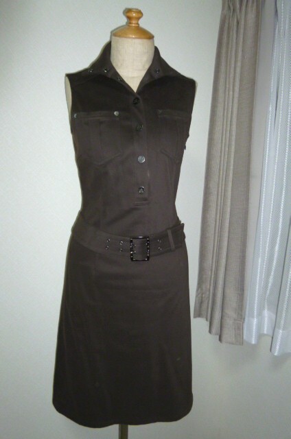 LAST SCENE焦げ茶ドッドボタン×ベルトバックル刻印OP拍卖