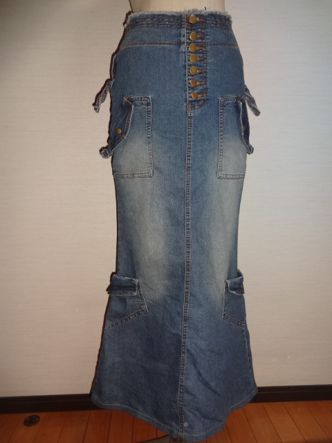 リメイク風ハイウエストマーメイド型デニムSK拍卖