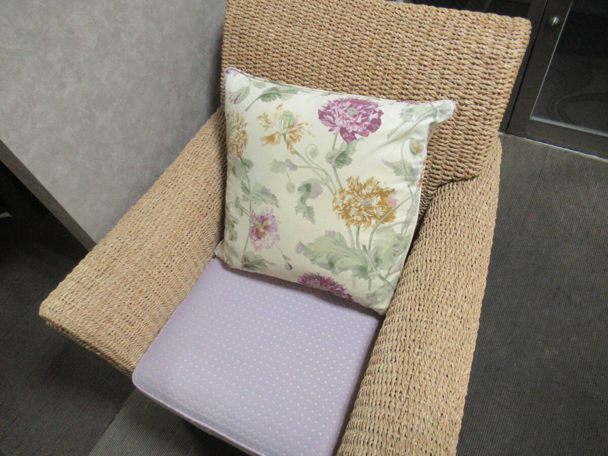 ★超美品★アンティーク★激レア!★ローラアシュレイ★天然素材ソファー★大型1人掛けソファー★拍卖