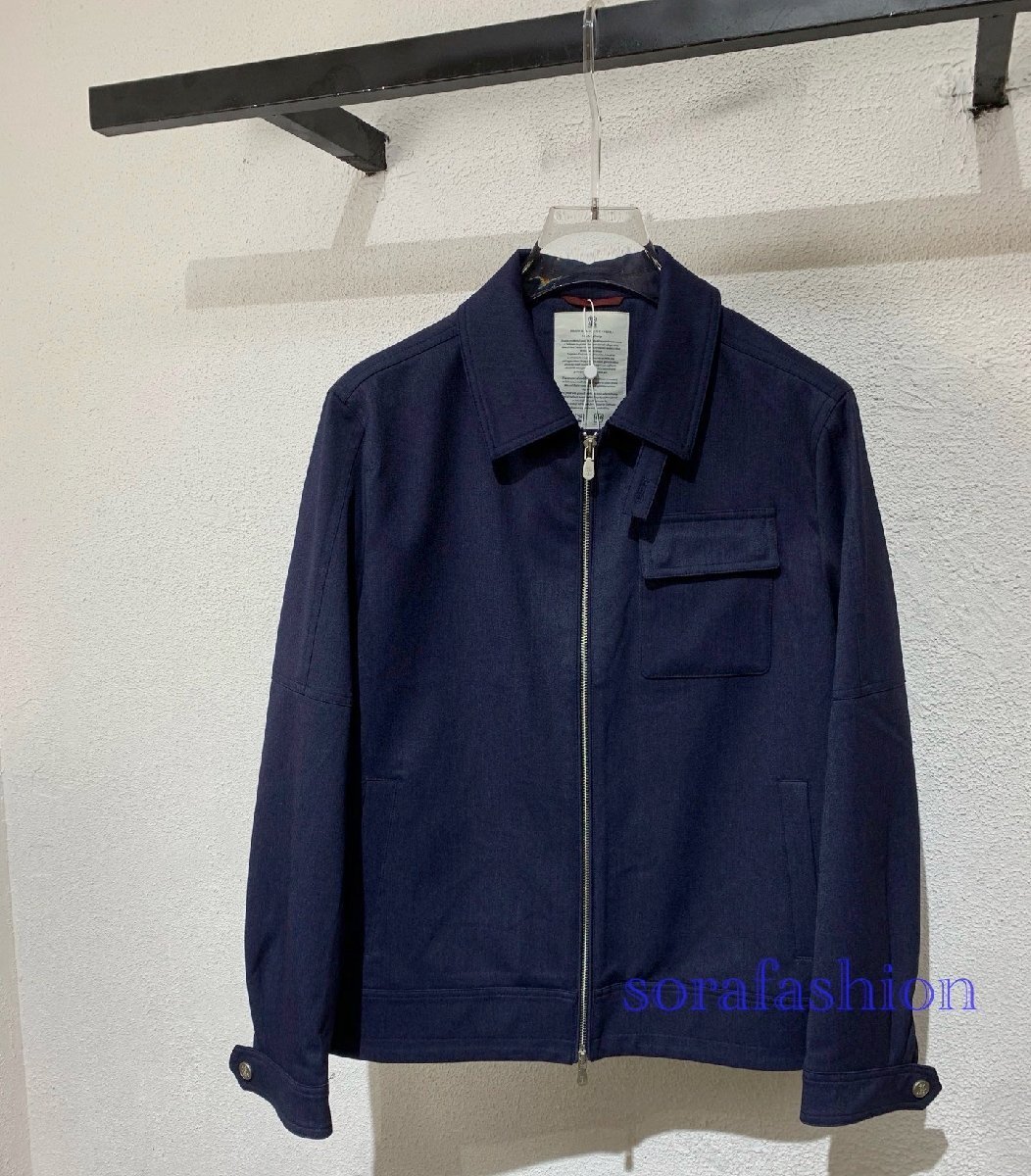 BRUNELLO CUCINELLIブルネロ クチネリ メンズジャケット ブルゾン ネイビー 54サイズ フライトジャケット ジャンパー アウター 紳士服拍卖