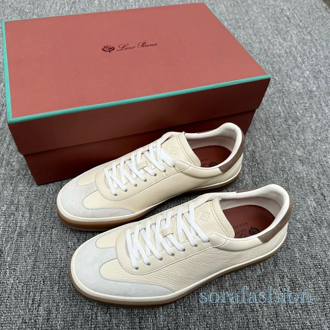 Loro Piana ロロピアーナ メンズスニーカー シューズ 靴 EU44サイズ ベージュ スエード 本革 ウォーキングシューズ ローカット スポーツ拍卖