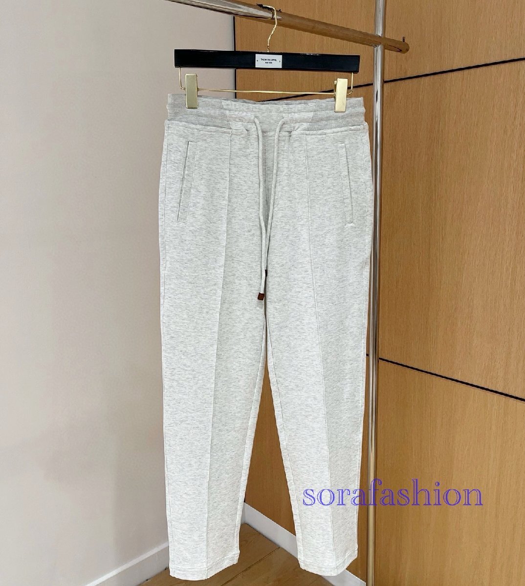 BRUNELLO CUCINELLI ブルネロ クチネリ メンズパンツ スウェットウェア ライトグレー 2XL ボトムズ 長ズボン スポーツ服 ロングパンツ 綿拍卖