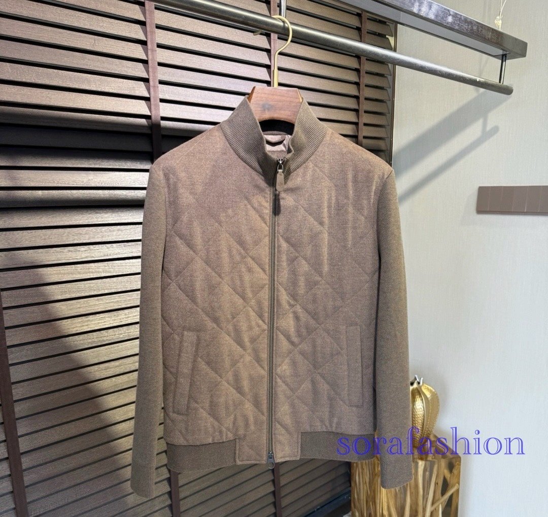 Loro Piana ロロピアーナ メンズジャケット ブルゾン カーキ 3XL コート ニット ジップアップ スカジャン アウター ジャンパー ウール拍卖