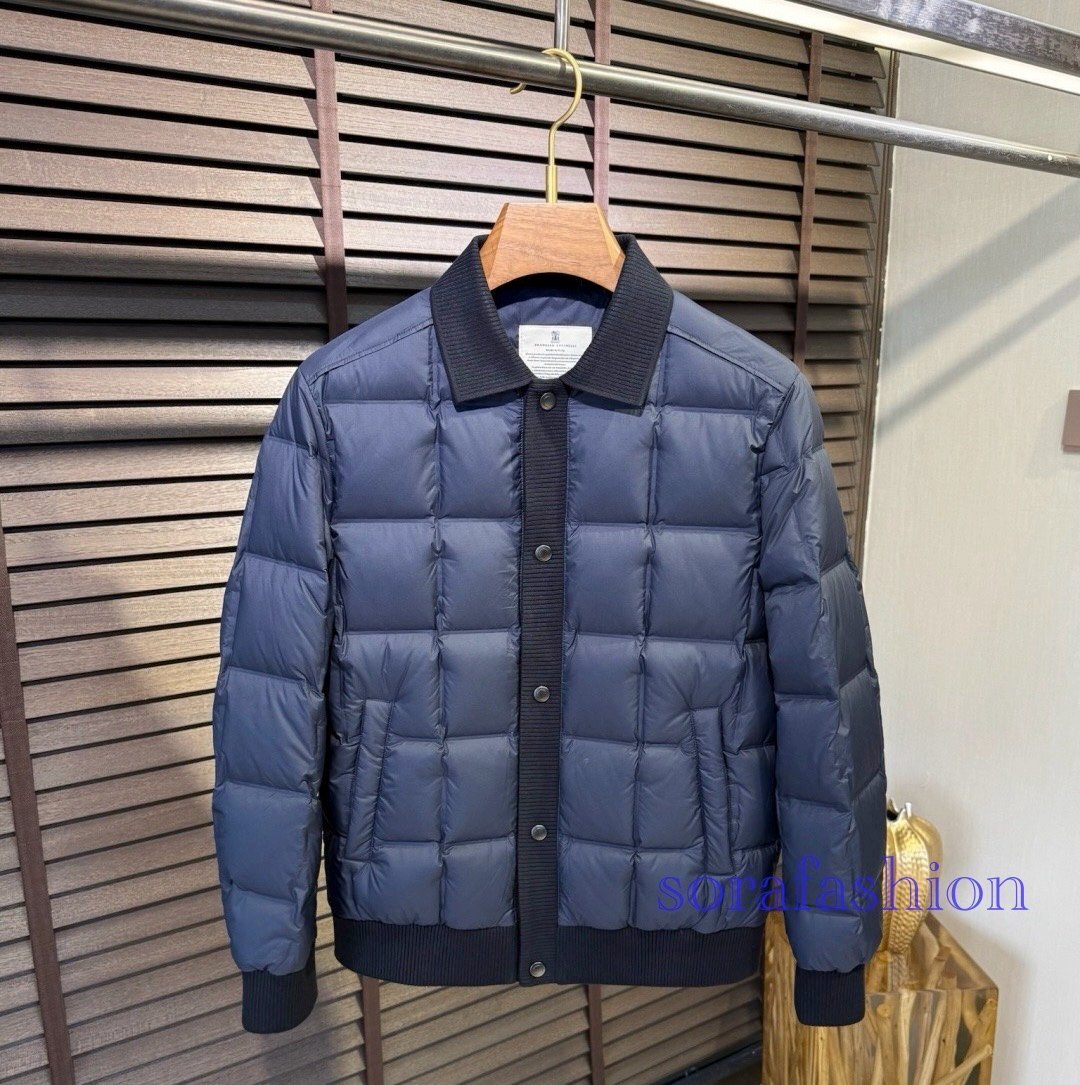 BRUNELLO CUCINELLI ブルネロ クチネリ メンズダウンジャケット ネイビー 50サイズ コート ブルゾン ダウンアウター 保温 防風 冬物 紳士服拍卖