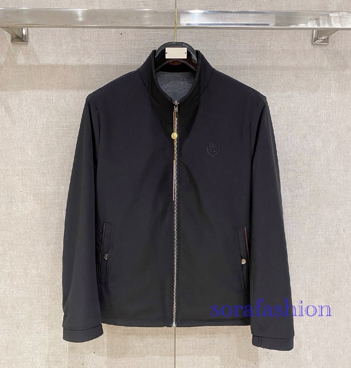 Loro Piana ロロピアーナ メンズリバーシブルジャケット ブルゾン ブラック 4XL フライトジャケット ジャンパー コート アウター 両面着拍卖