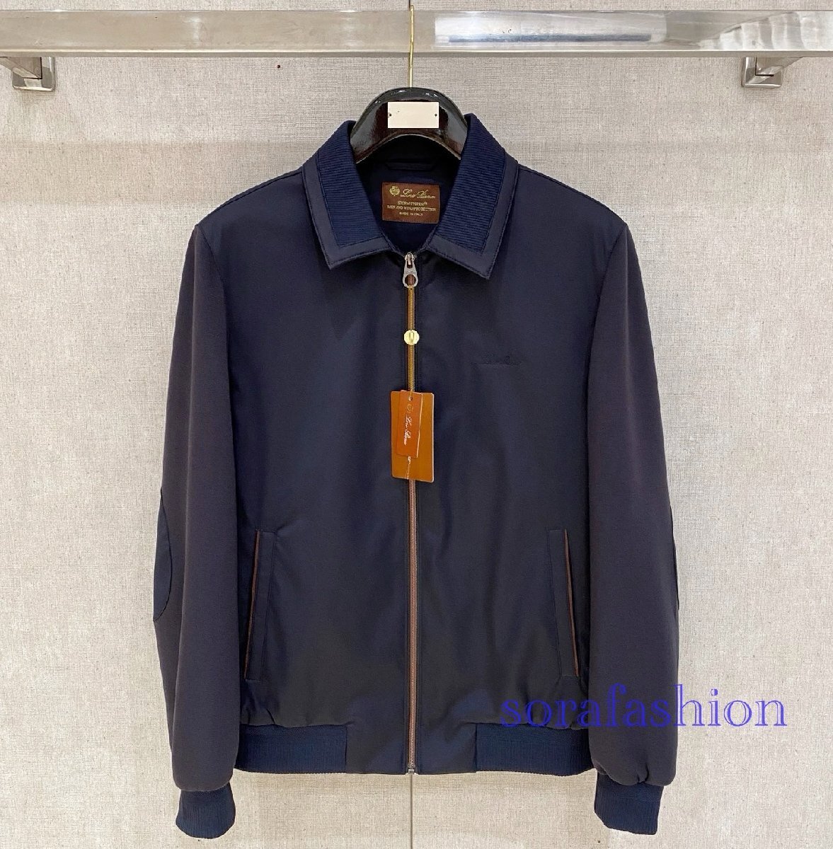 Loro Piana ロロピアーナ メンズジャケット ブルゾン ネイビー 48サイズ フライトジャケット ジップアップ ジャンパー コート アウター拍卖