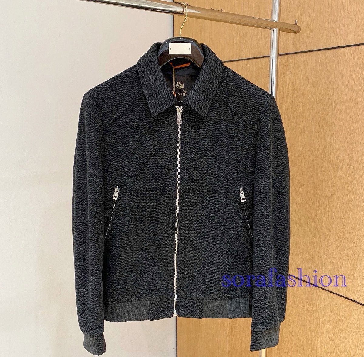 Loro Piana ロロピアーナ メンズジャケット ブルゾン ブラック 56サイズ ジップアップ コート スカジャン アウター 長袖 ジャンパー 秋冬拍卖